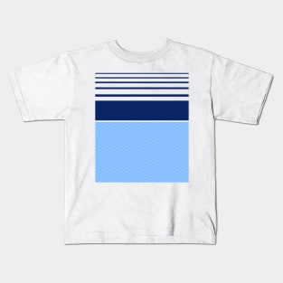 Middlesbrough Retro Sky Blue Navy White Hooped Away 1988 - 90 Kids T-Shirt